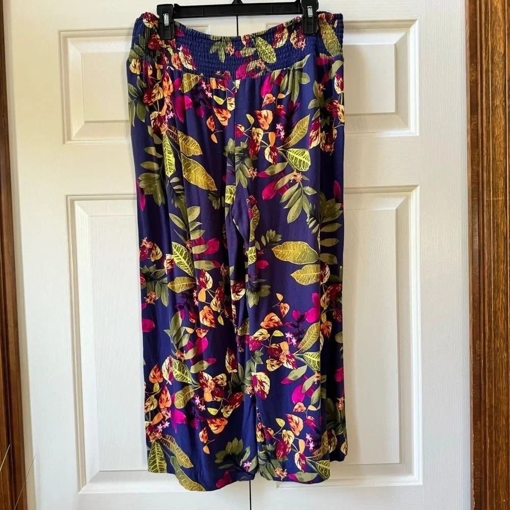 J. Jill Cropped Wide Leg Pull On Pants Women’s size medium - Picture 5 of 10